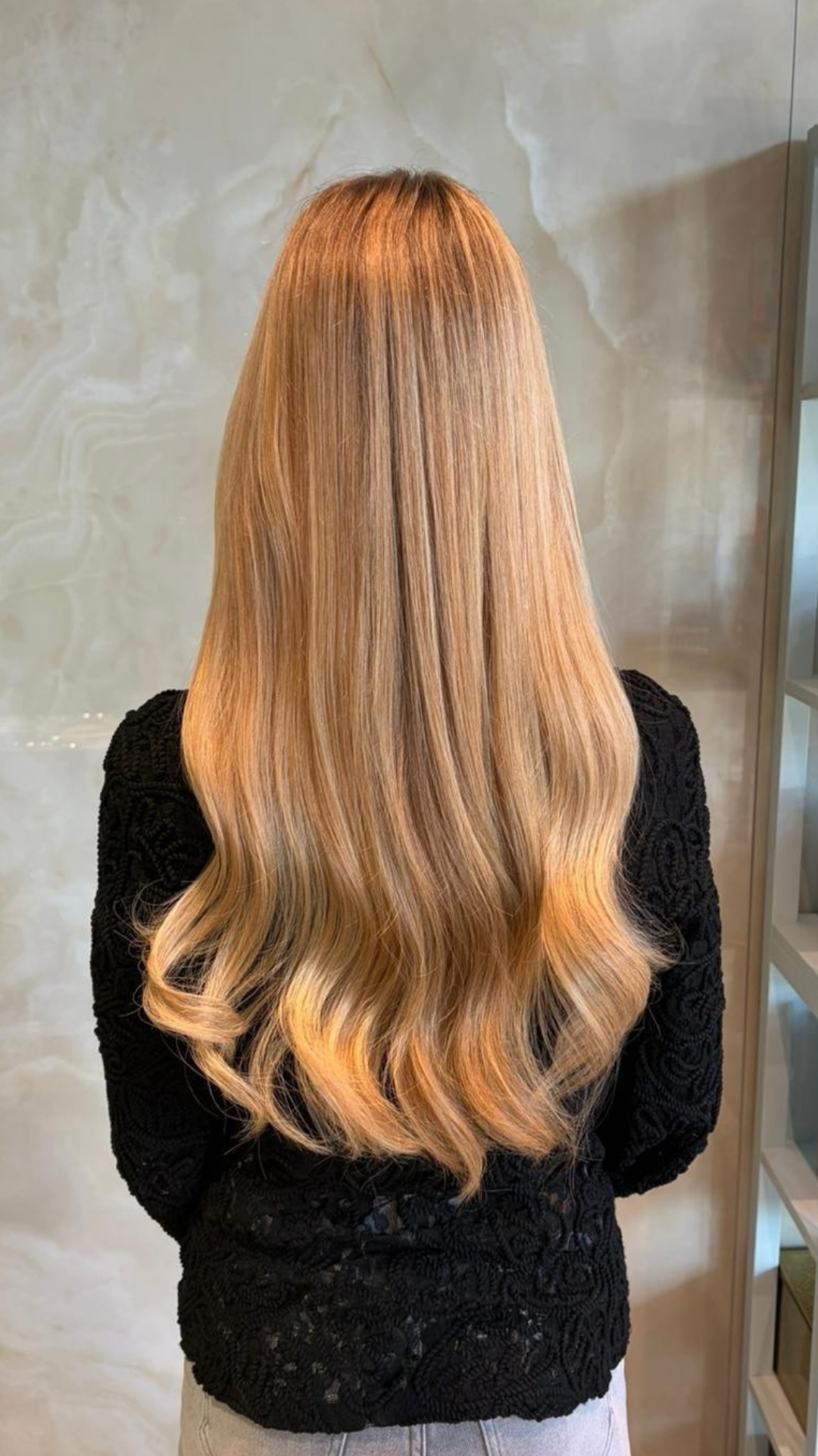 Hair extensions voor en na – klantresultaat 14