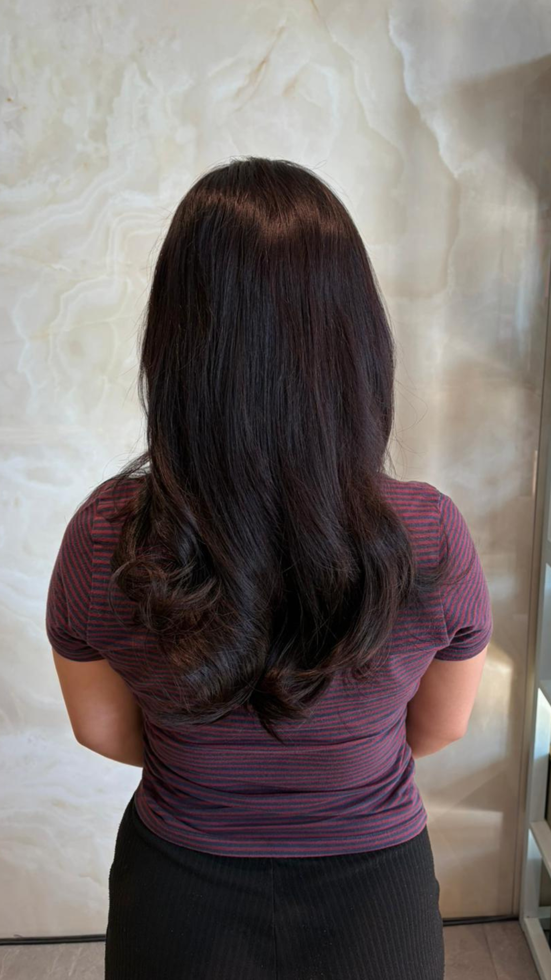 Hair extensions voor en na – klantresultaat 10