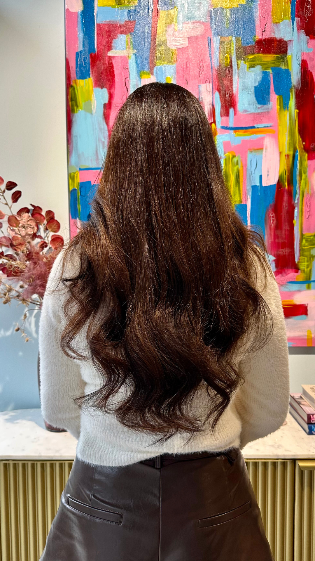 Hair extensions voor en na – klantresultaat 4