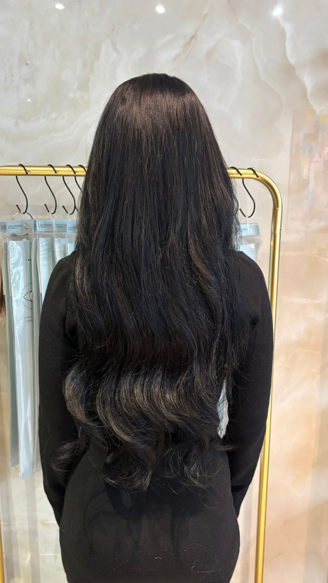 Hair extensions voor en na – klantresultaat 18