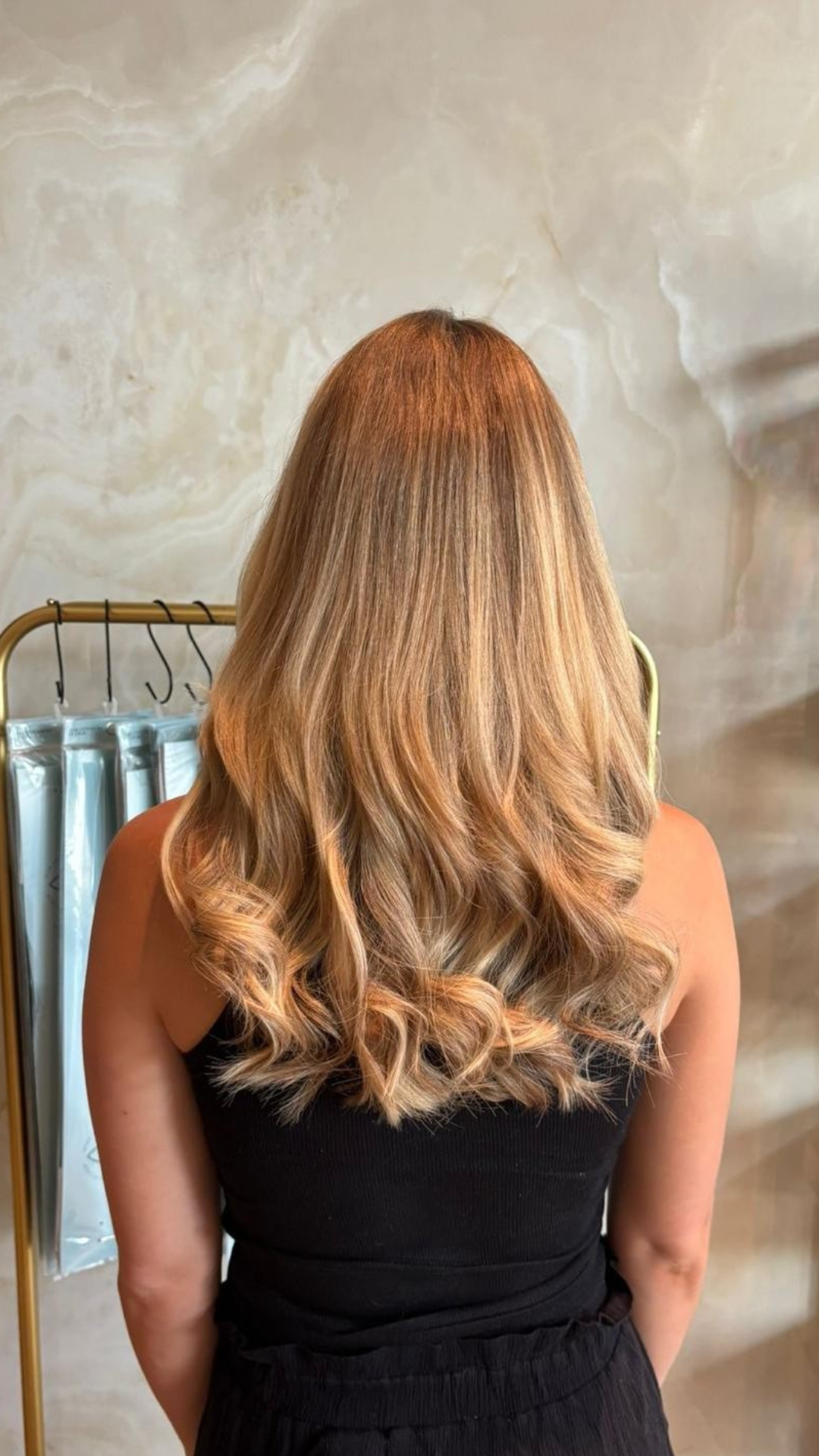 Hair extensions voor en na – klantresultaat 19