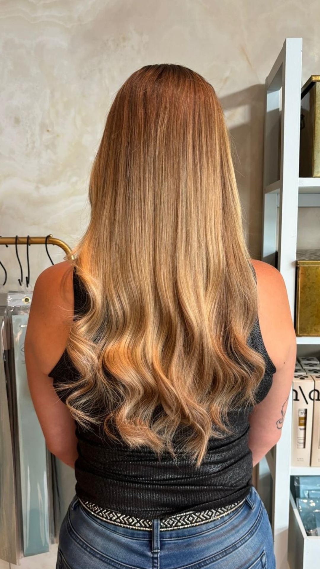Hair extensions voor en na – klantresultaat 28